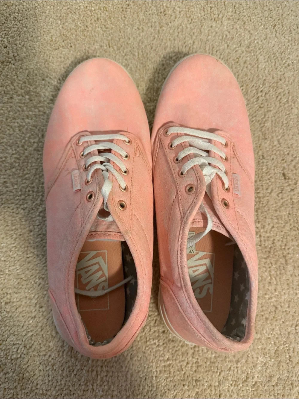 Vans Pink Low-Top Canvas Sneakers